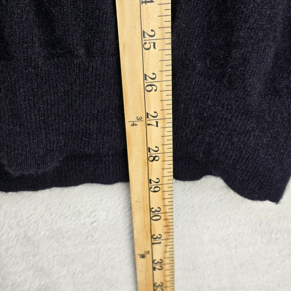 The Men's Store Bloomingdale's V-neck Sweater XL Black 100% Cashmere Long Sleeve - Picture 8 of 8